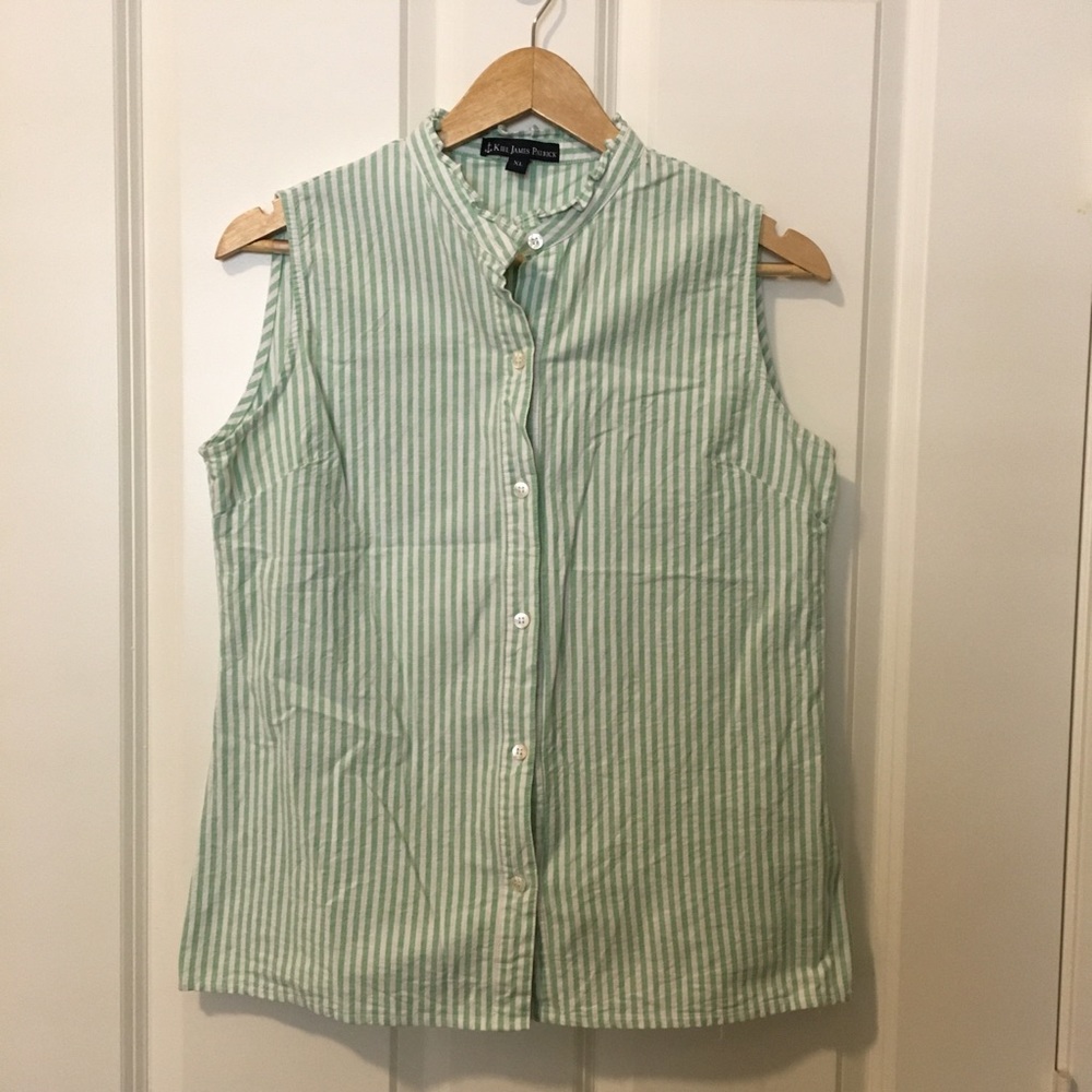 Kiel James Patrick Striped Sleeveless Blouse